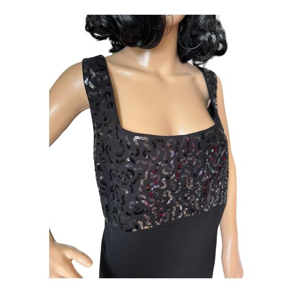 Tahari Arthur S. Levine Black Sequin Sleeveless Square Neckline dress size 20W - Picture 5 of 12
